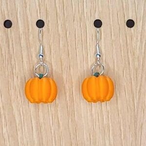 Orange Pumpkin Earrings